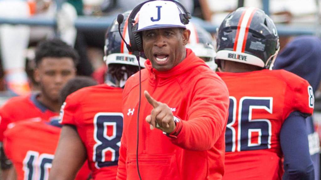 Jackson State head coach Deion Sanders drew criticism from Nick Saban over NIL and star recruit Travis Hunter